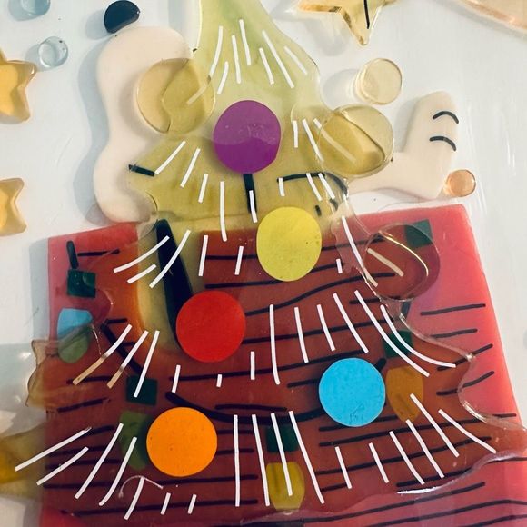 Vintage Snoopy Woodstock Christmas Window JELZ Set Of Two - Picture 4 of 14